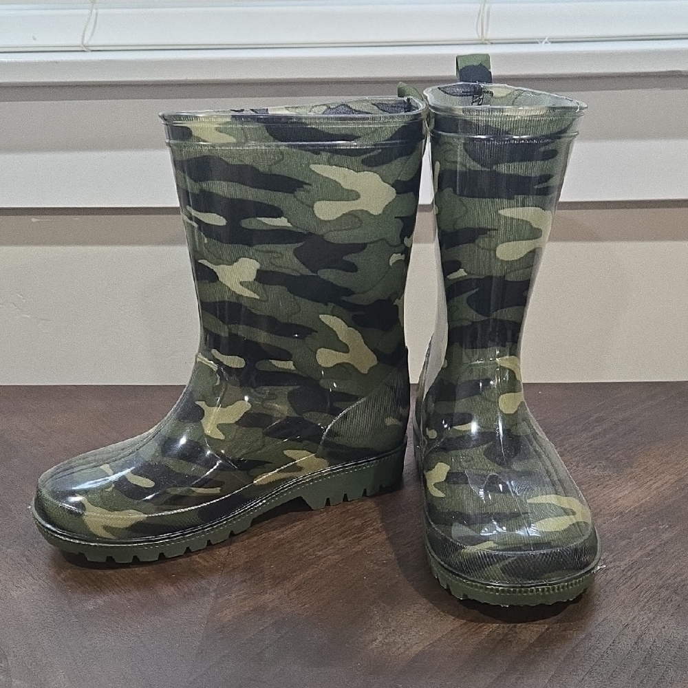Capelli of New York Green Camo Kids Rain Boots
